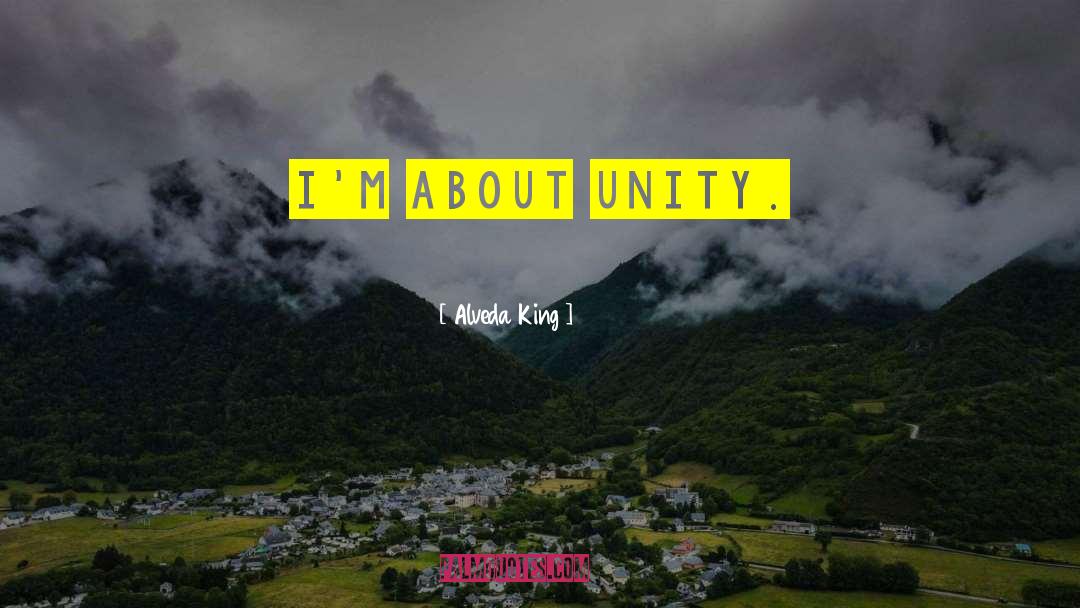 Alveda King Quotes: I'm about unity.