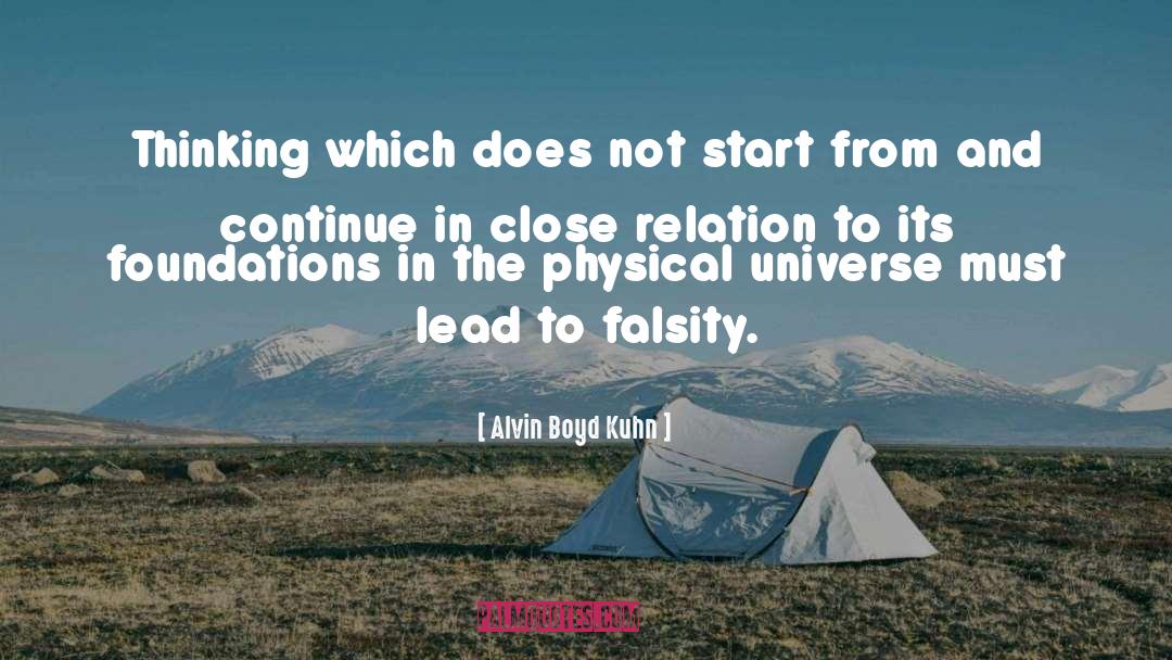 Alvin Boyd Kuhn Quotes: Thinking which does not start