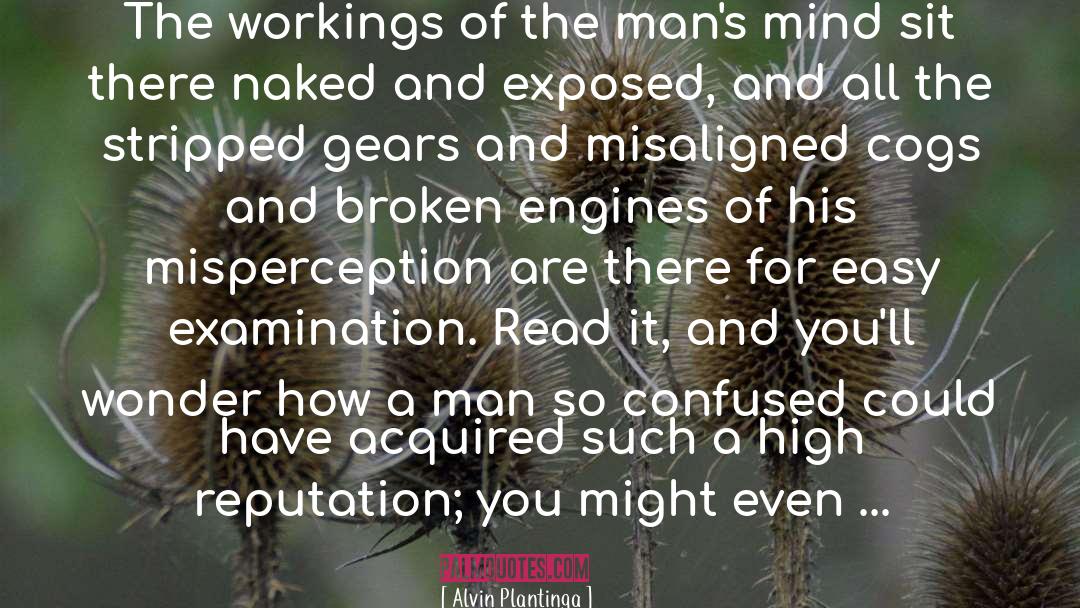 Alvin Plantinga Quotes: The workings of the man's