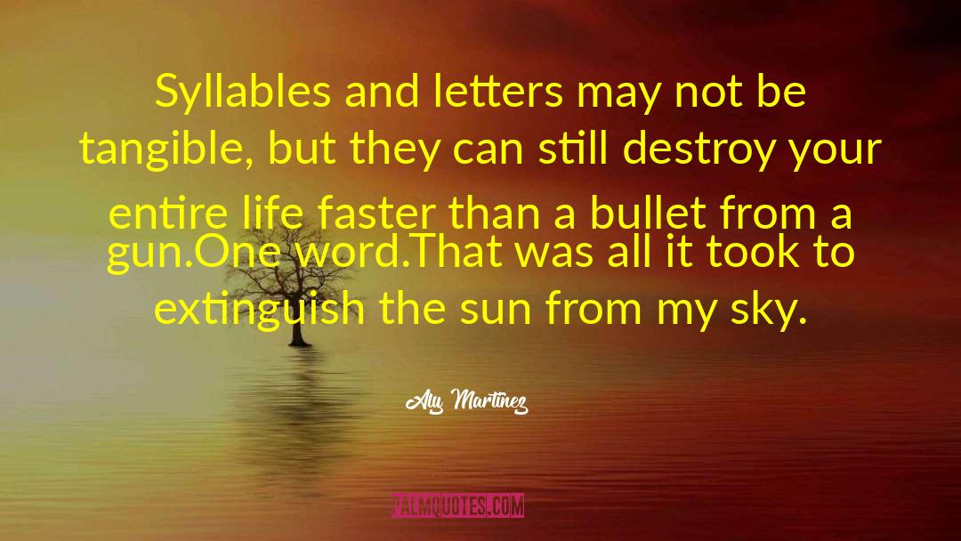 Aly Martinez Quotes: Syllables and letters may not