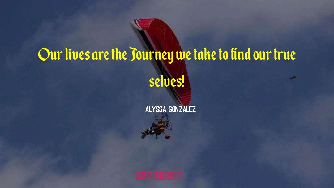 Alyssa Gonzalez Quotes: Our lives are the Journey