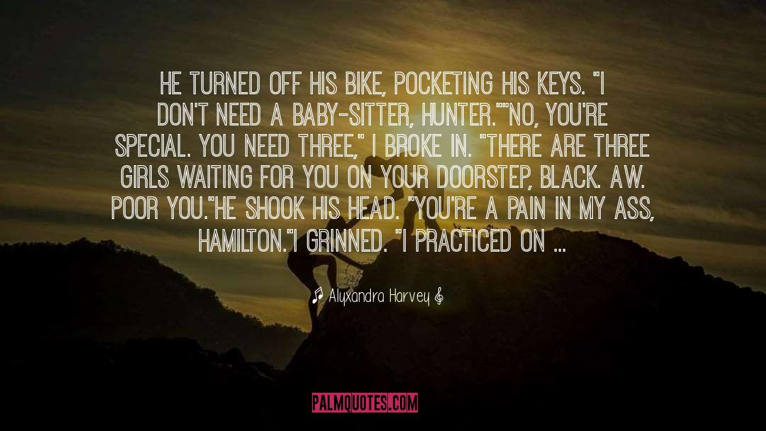 Alyxandra Harvey Quotes: He turned off his bike,
