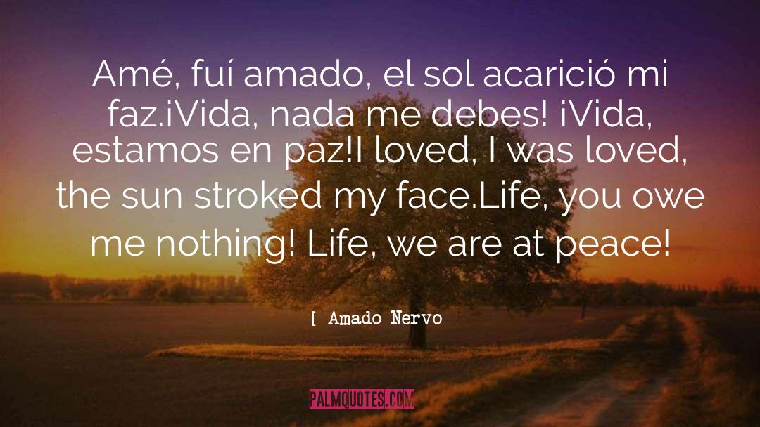 Amado Nervo Quotes: Amé, fuí amado, el sol