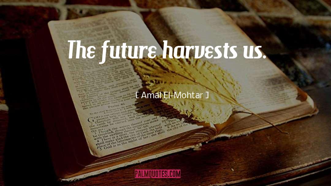 Amal El-Mohtar Quotes: The future harvests us.