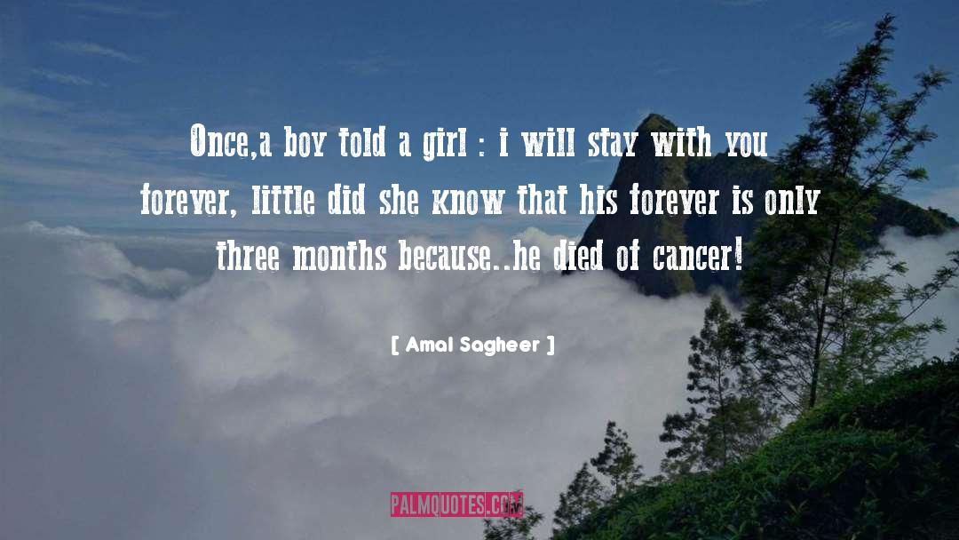 Amal Sagheer Quotes: Once,a boy told a girl
