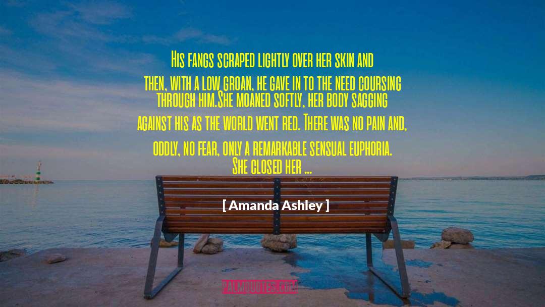 Amanda Ashley Quotes: His fangs scraped lightly over