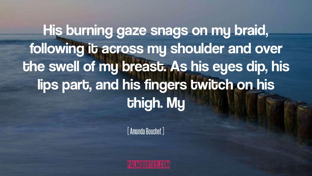 Amanda Bouchet Quotes: His burning gaze snags on