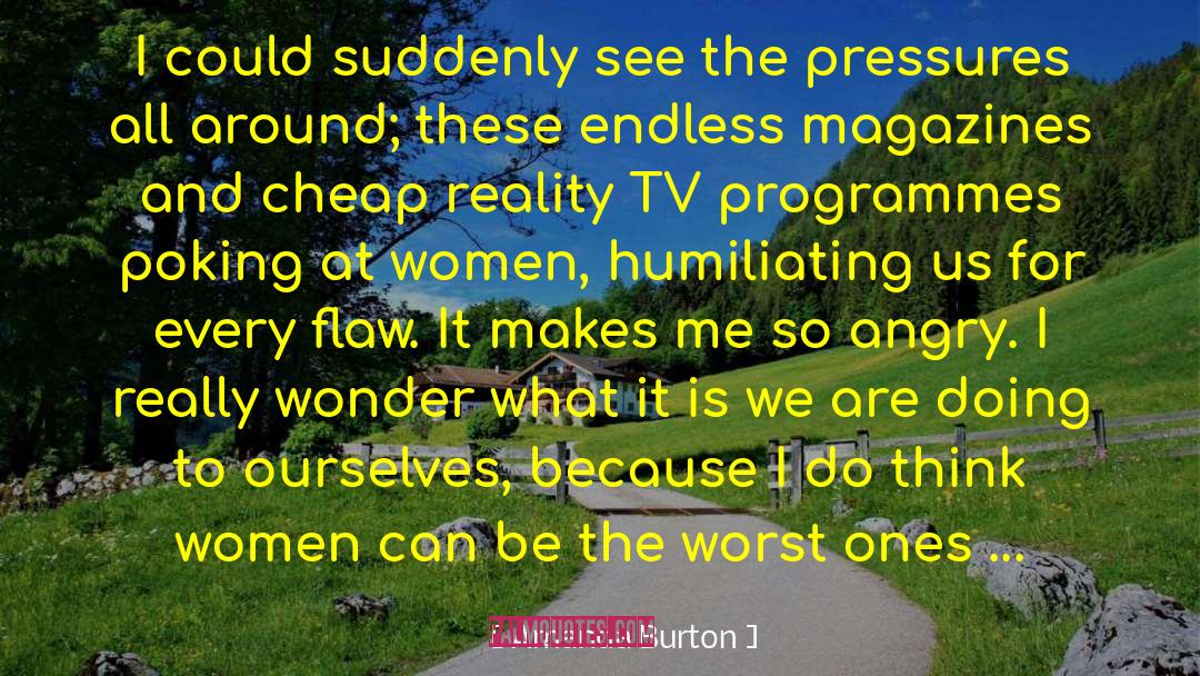Amanda Burton Quotes: I could suddenly see the