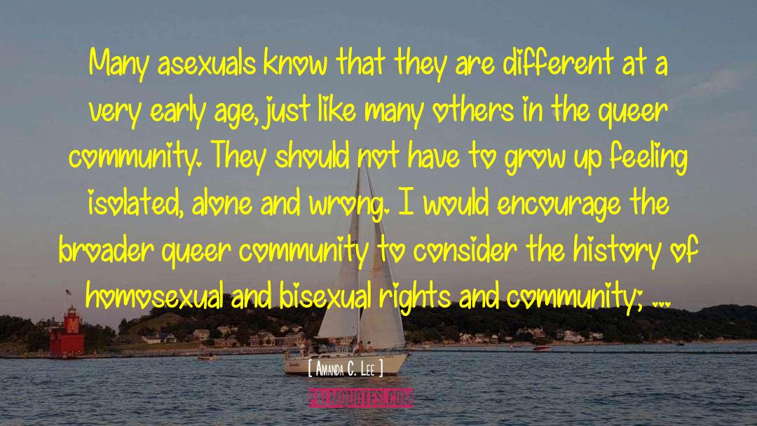 Amanda C. Lee Quotes: Many asexuals know that they