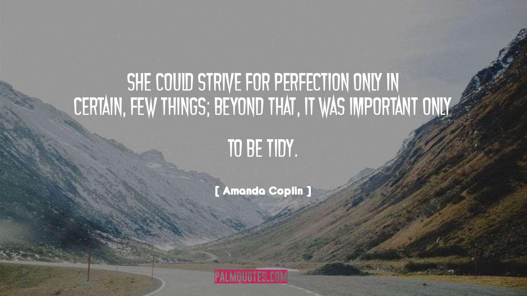 Amanda Coplin Quotes: She could strive for perfection