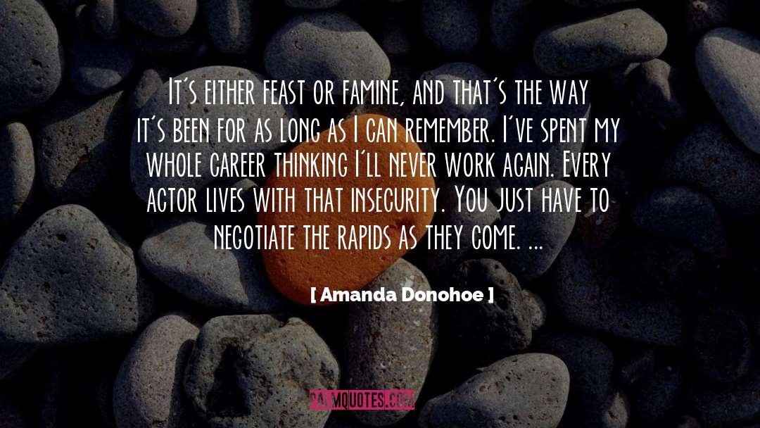 Amanda Donohoe Quotes: It's either feast or famine,