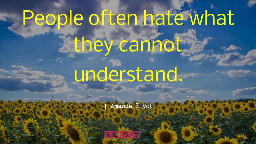 Amanda Elyot Quotes: People often hate what they
