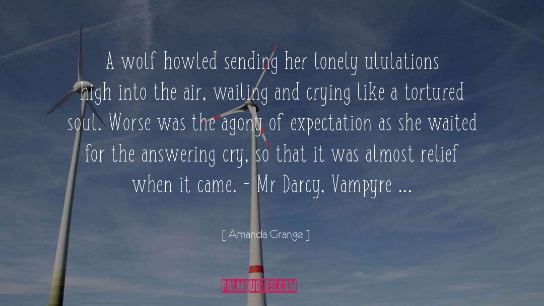 Amanda Grange Quotes: A wolf howled sending her