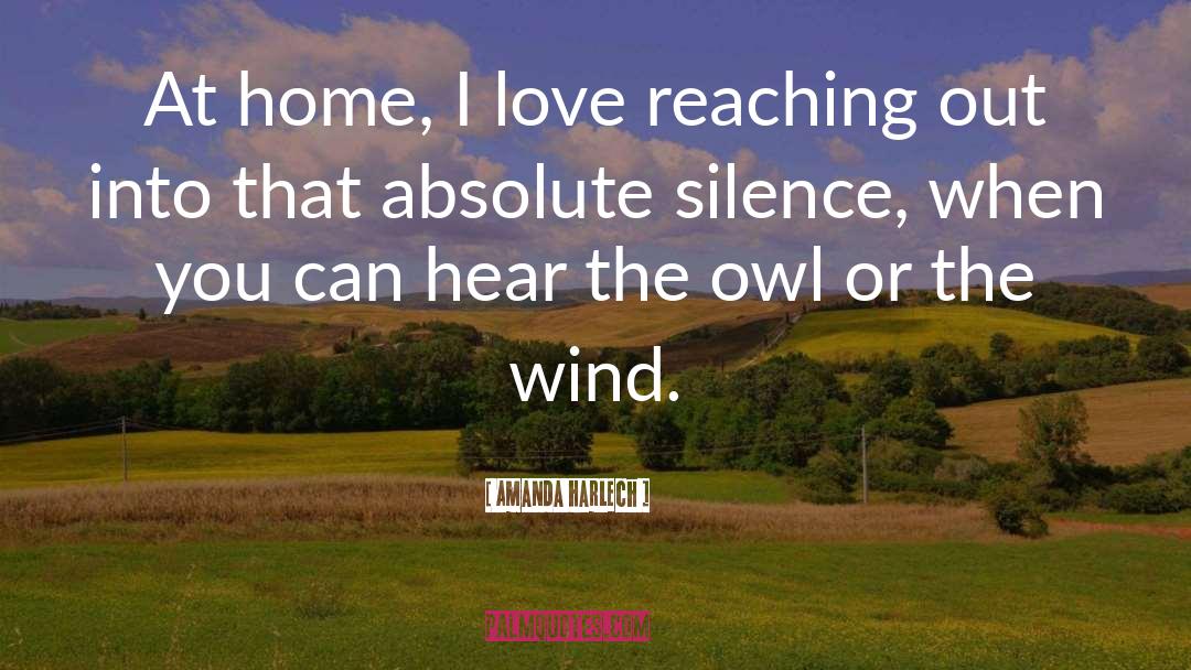 Amanda Harlech Quotes: At home, I love reaching