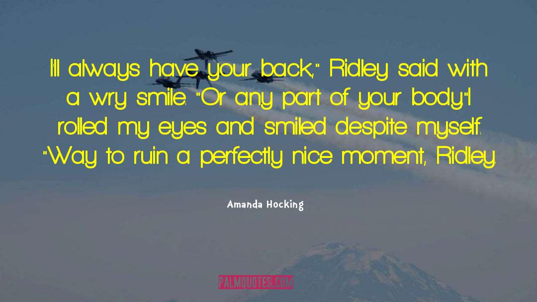 Amanda Hocking Quotes: I'll always have your back,