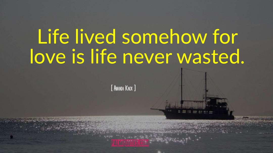 Amanda Knox Quotes: Life lived somehow for love