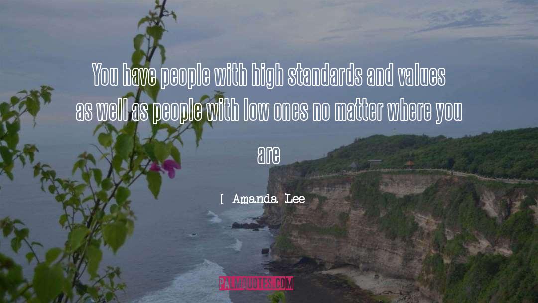 Amanda Lee Quotes: You have people with high