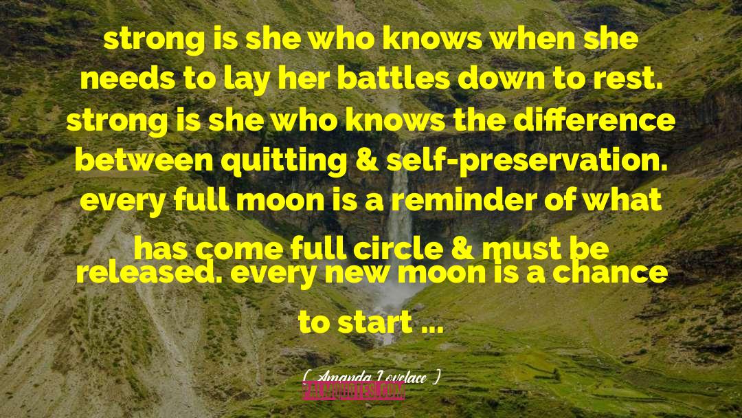 Amanda Lovelace Quotes: strong is she who knows