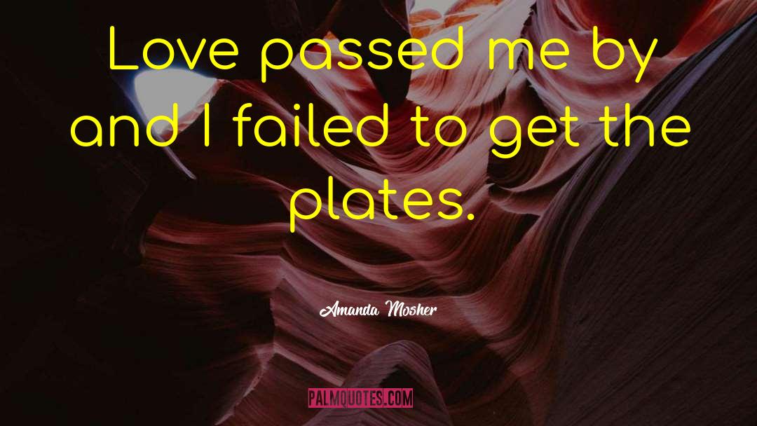Amanda Mosher Quotes: Love passed me by and