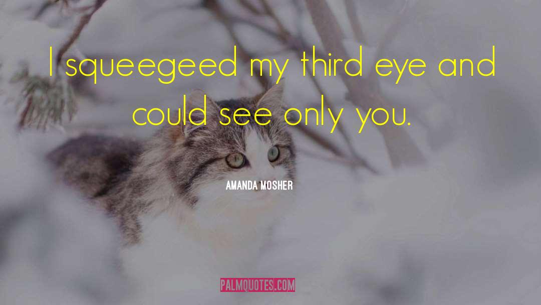 Amanda Mosher Quotes: I squeegeed my third eye