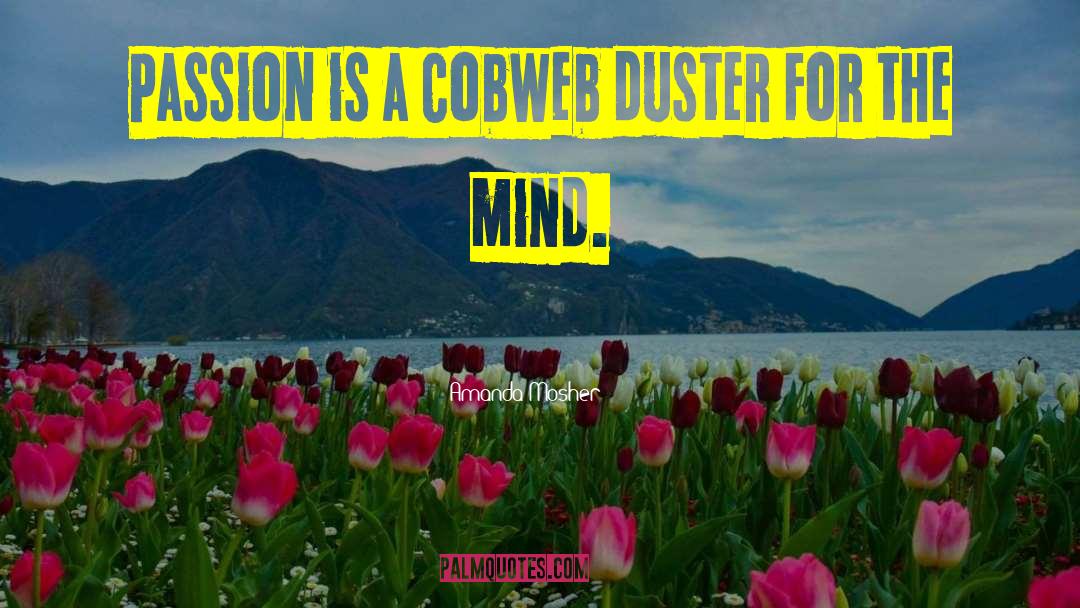 Amanda Mosher Quotes: Passion is a cobweb duster