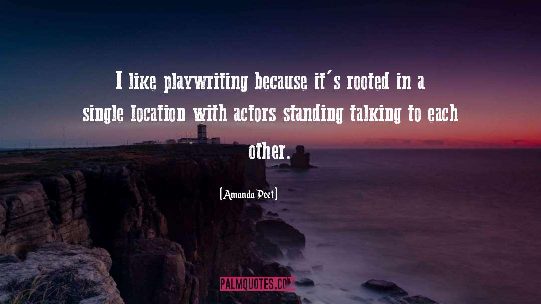 Amanda Peet Quotes: I like playwriting because it's