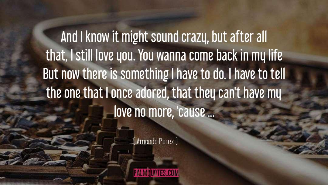 Amanda Perez Quotes: And I know it might