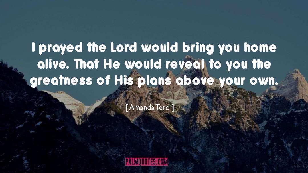 Amanda Tero Quotes: I prayed the Lord would