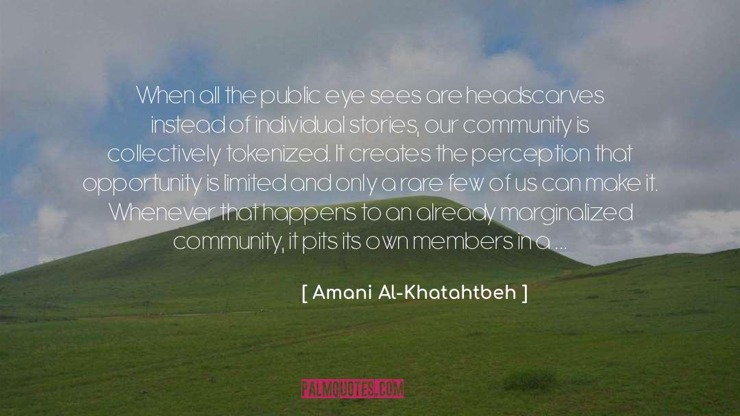 Amani Al-Khatahtbeh Quotes: When all the public eye