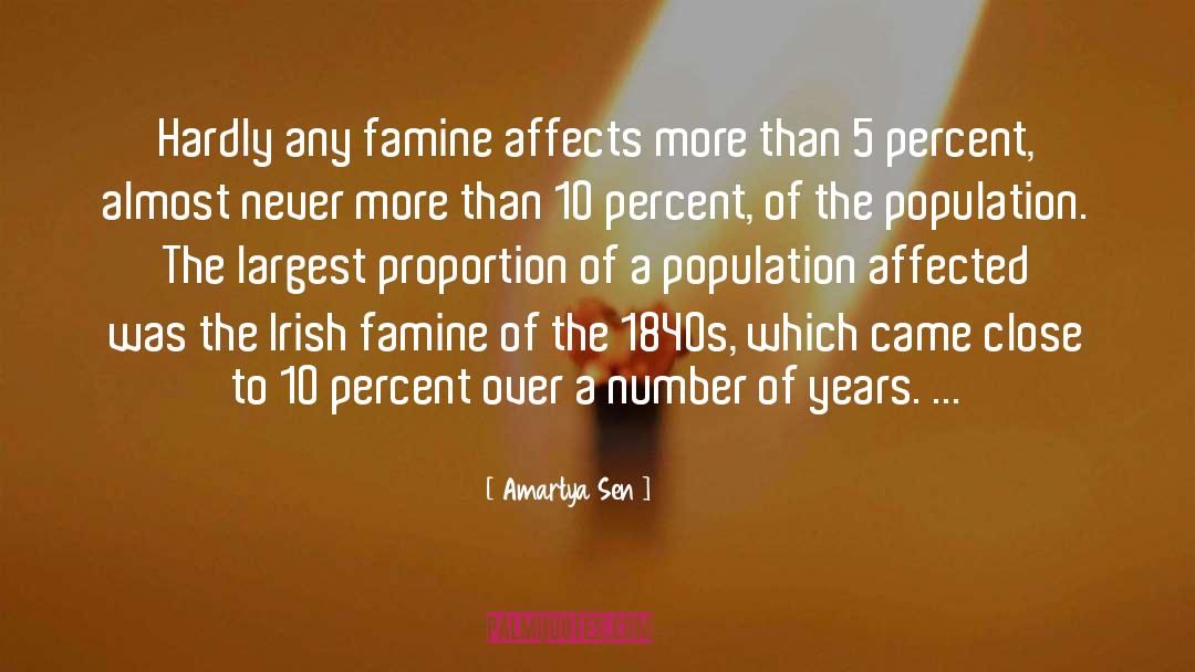 Amartya Sen Quotes: Hardly any famine affects more