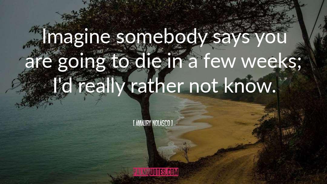 Amaury Nolasco Quotes: Imagine somebody says you are