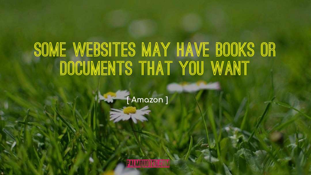 Amazon Quotes: Some websites may have books
