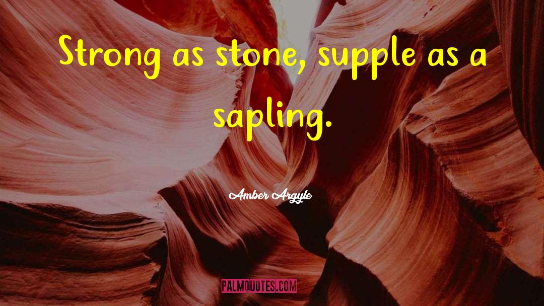 Amber Argyle Quotes: Strong as stone, supple as