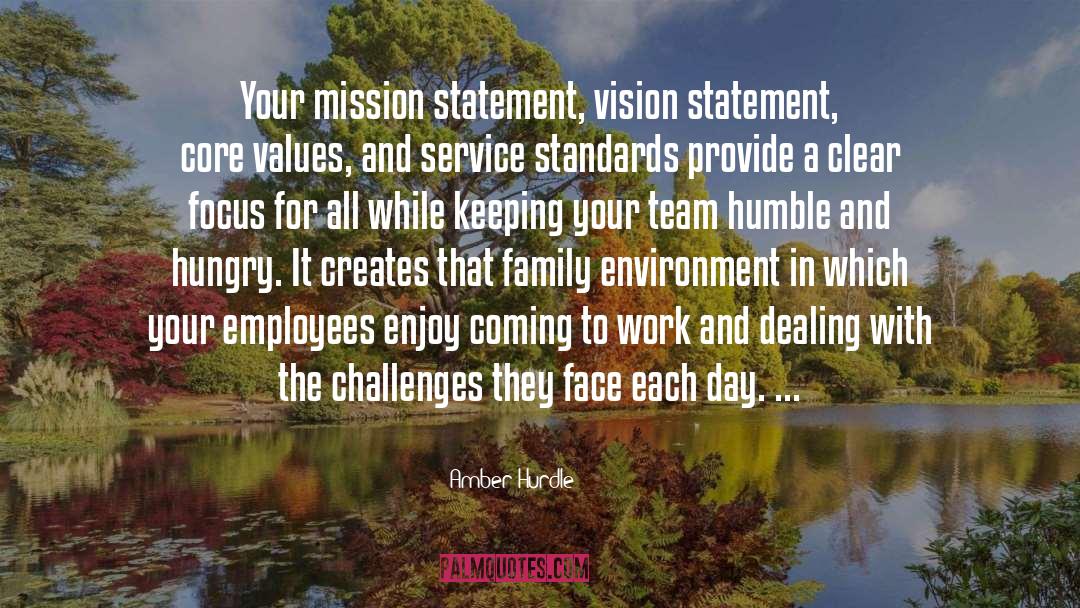 Amber Hurdle Quotes: Your mission statement, vision statement,