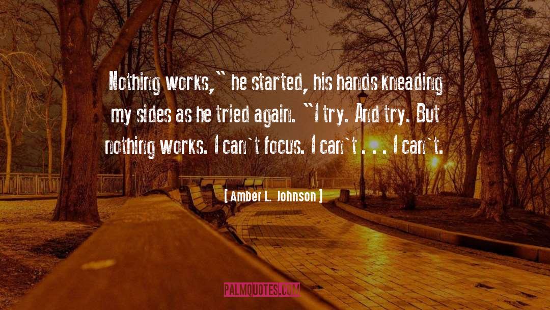 Amber L. Johnson Quotes: Nothing works,