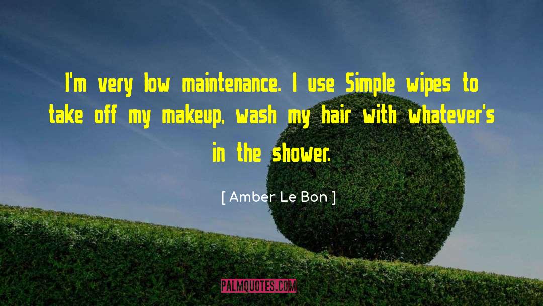Amber Le Bon Quotes: I'm very low maintenance. I