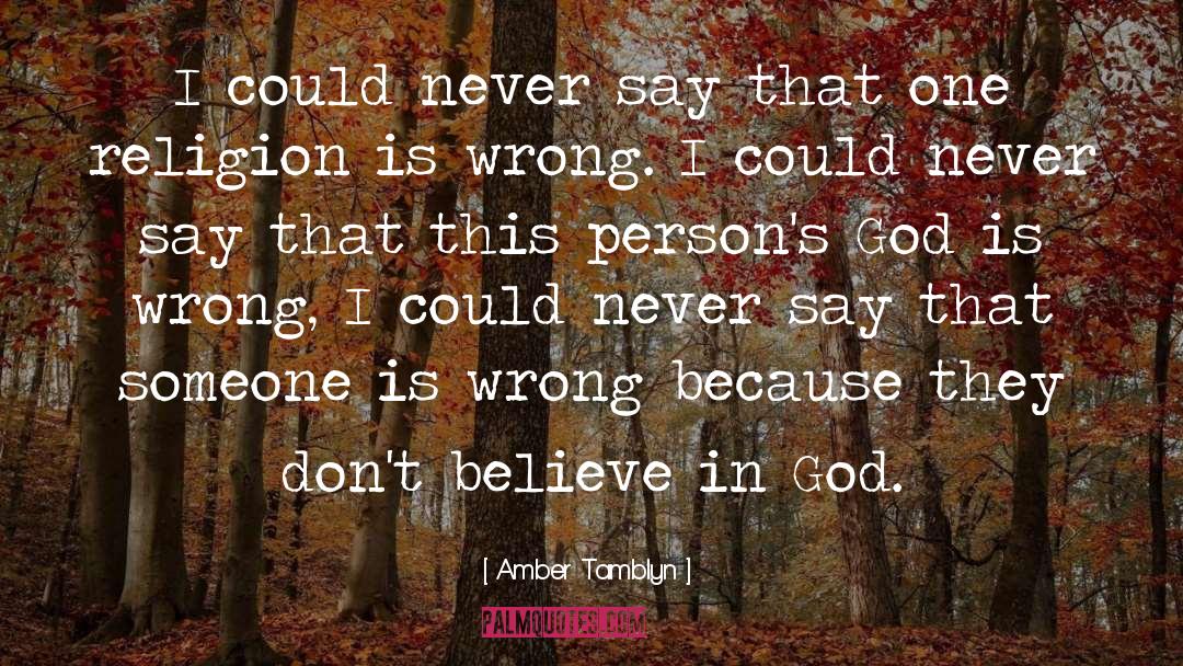 Amber Tamblyn Quotes: I could never say that