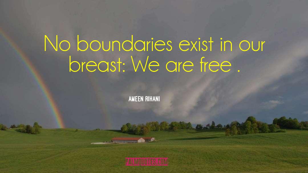 Ameen Rihani Quotes: No boundaries exist in our