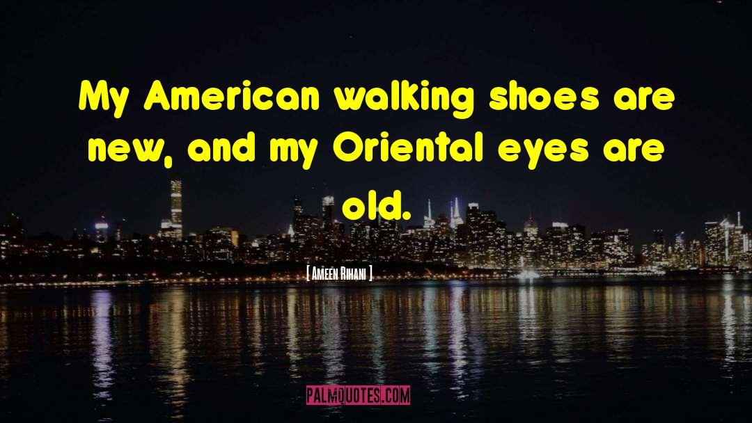 Ameen Rihani Quotes: My American walking shoes are