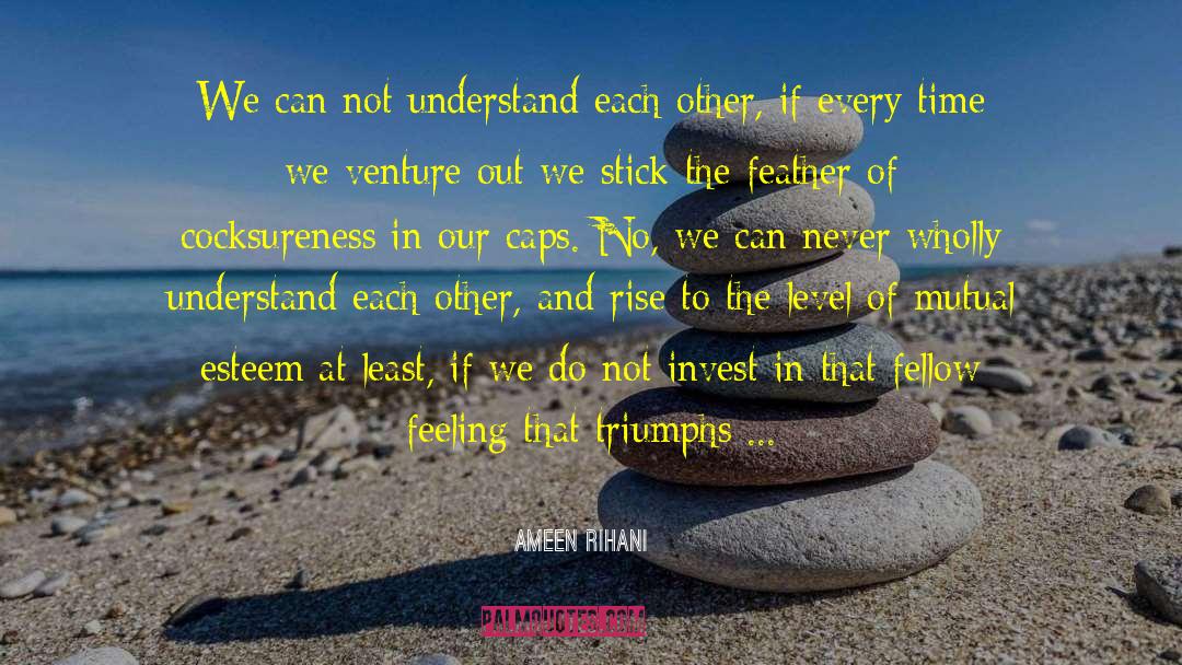 Ameen Rihani Quotes: We can not understand each