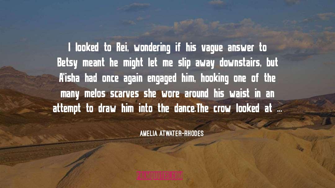 Amelia Atwater-Rhodes Quotes: I looked to Rei, wondering