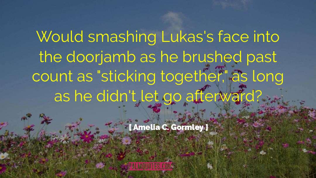 Amelia C. Gormley Quotes: Would smashing Lukas's face into