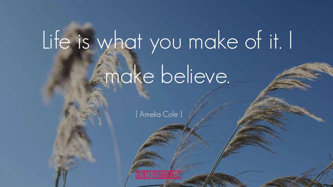 Amelia Cole Quotes: Life is what you make