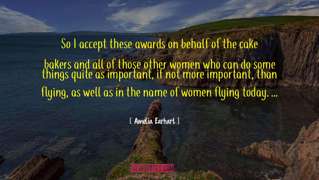Amelia Earhart Quotes: So I accept these awards