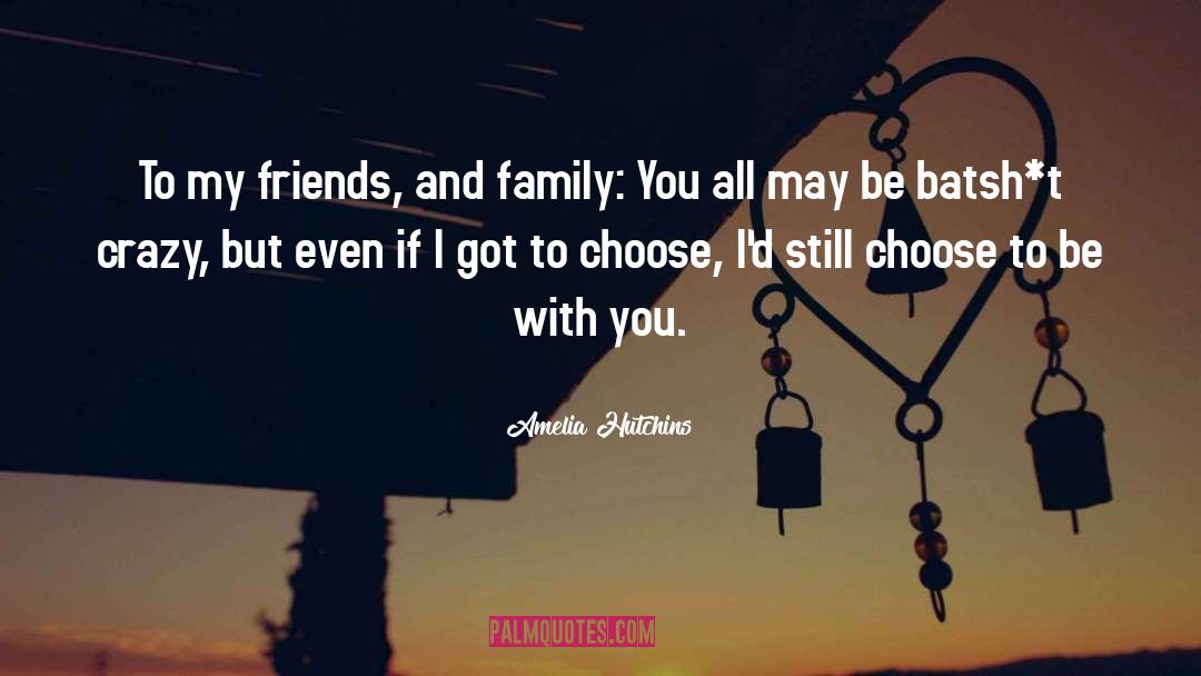 Amelia Hutchins Quotes: To my friends, and family: