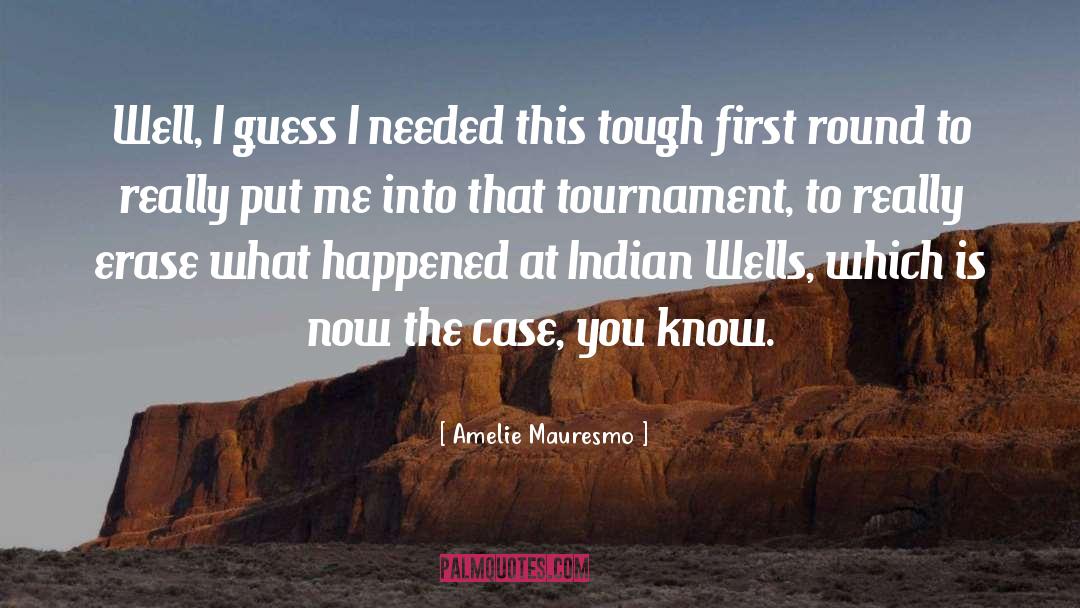 Amelie Mauresmo Quotes: Well, I guess I needed