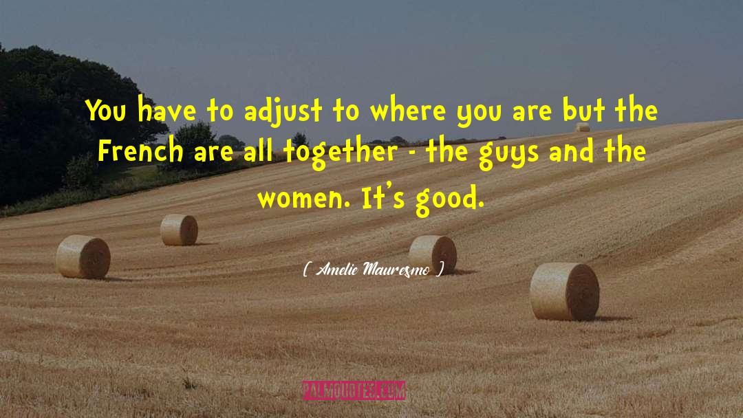 Amelie Mauresmo Quotes: You have to adjust to