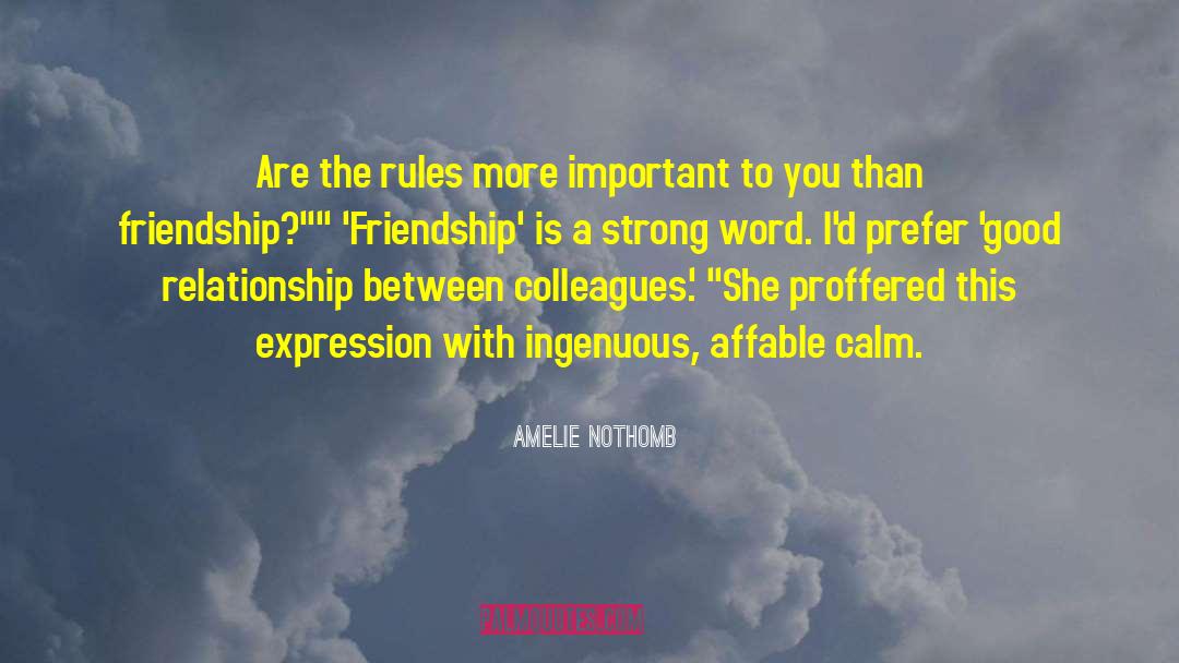 Amelie Nothomb Quotes: Are the rules more important