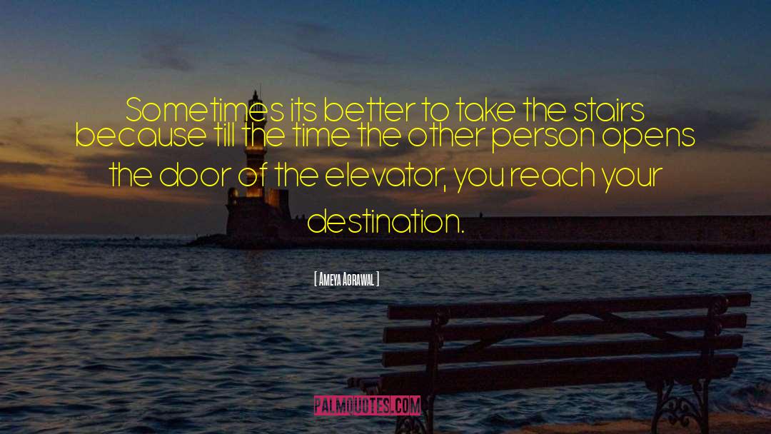 Ameya Agrawal Quotes: Sometimes its better to take