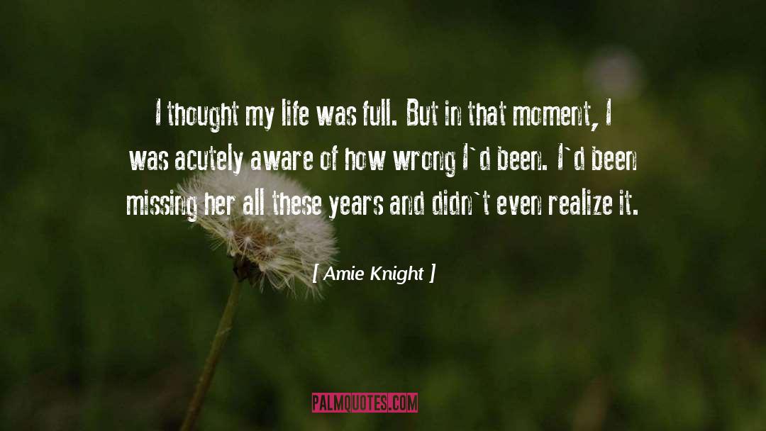 Amie Knight Quotes: I thought my life was